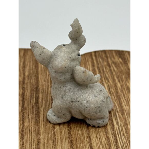 Vintage Elephant Figurine Second Nature Designs Quarry Critters? Ellie Miniature - Picture 3 of 6